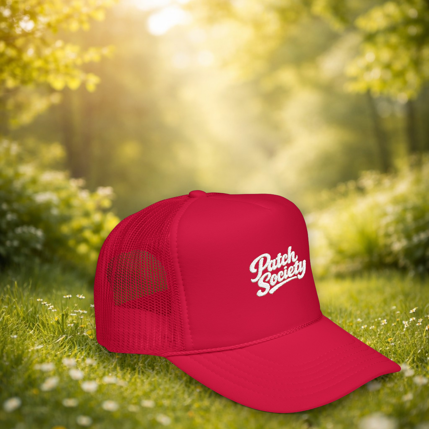 StonerzPatch Trucker Hat | Script Logo Mesh Cap | Streetwear Foam Hat