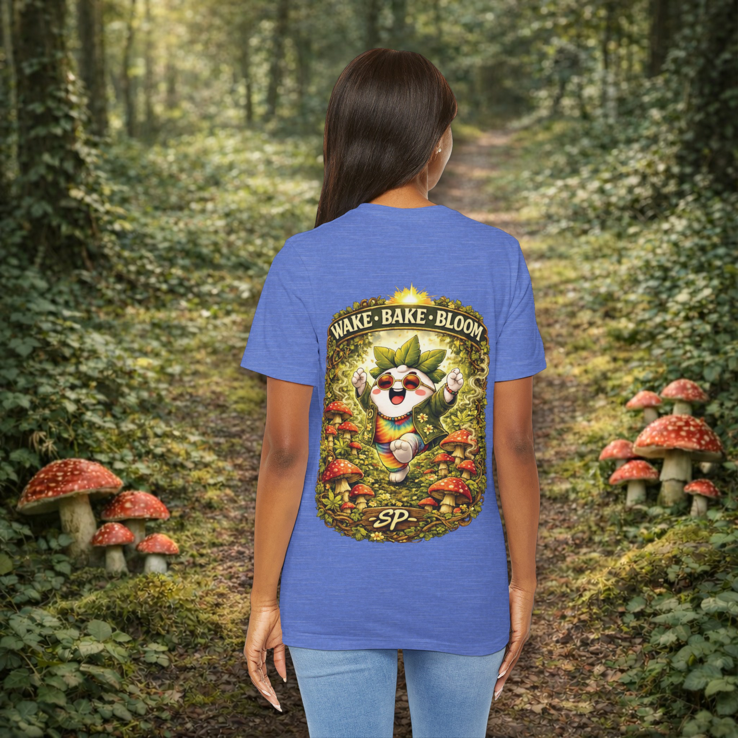 Wake & Bake Mushroom T-Shirt | 420 Streetwear Graphic Tee | Patch Society