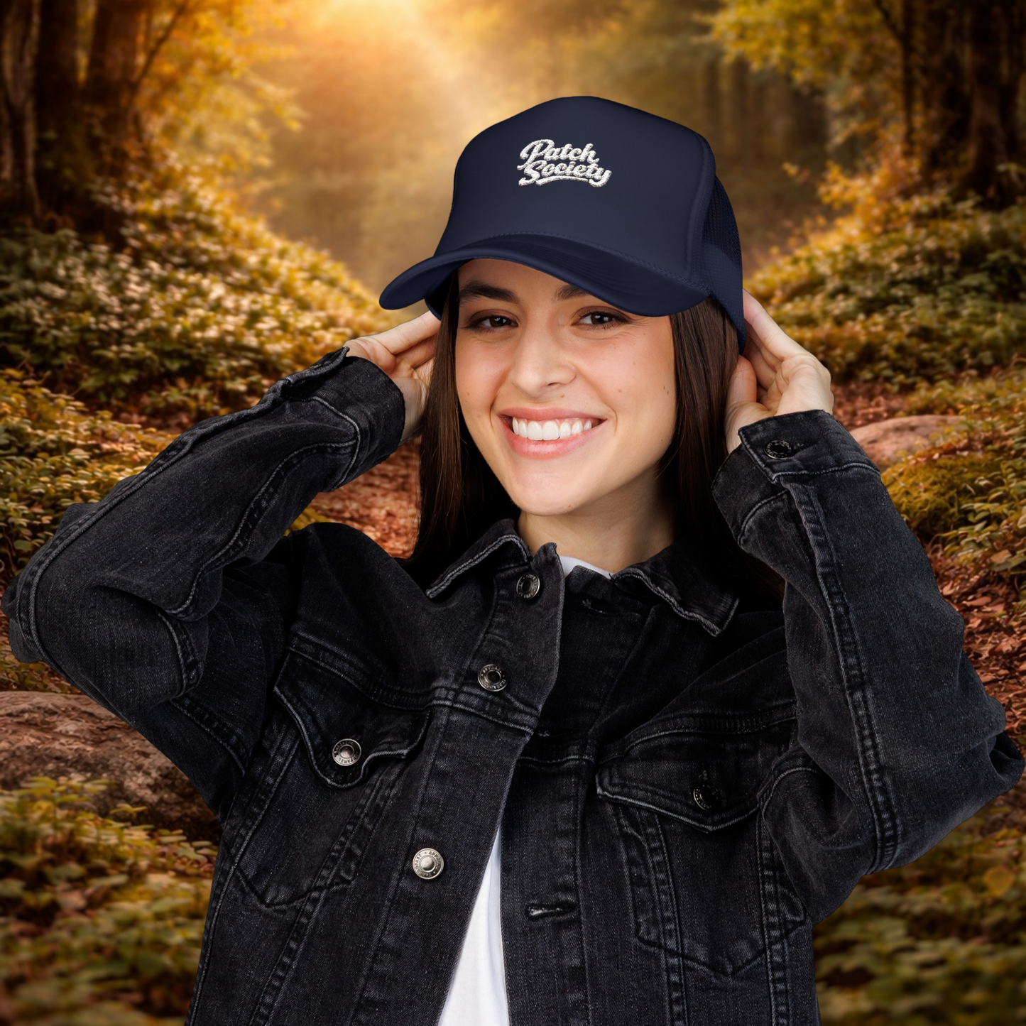 StonerzPatch Trucker Hat | Script Logo Mesh Cap | Streetwear Foam Hat