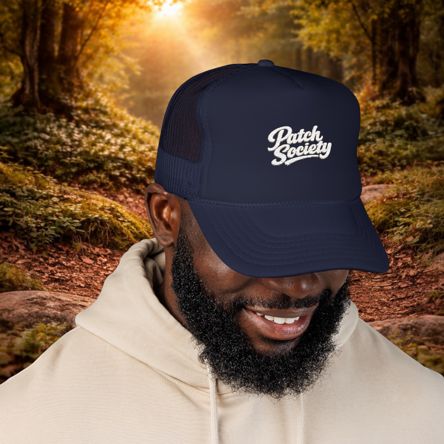StonerzPatch Trucker Hat | Script Logo Mesh Cap | Streetwear Foam Hat