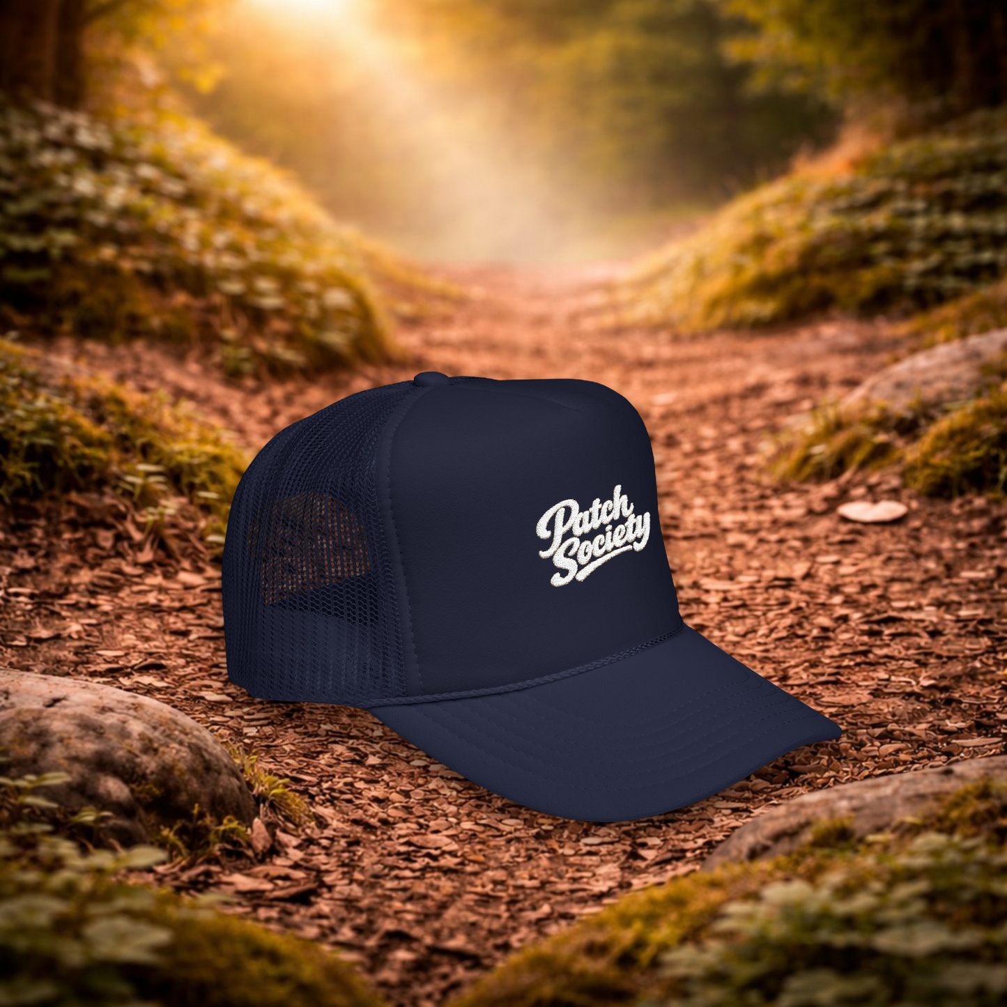 StonerzPatch Trucker Hat | Script Logo Mesh Cap | Streetwear Foam Hat