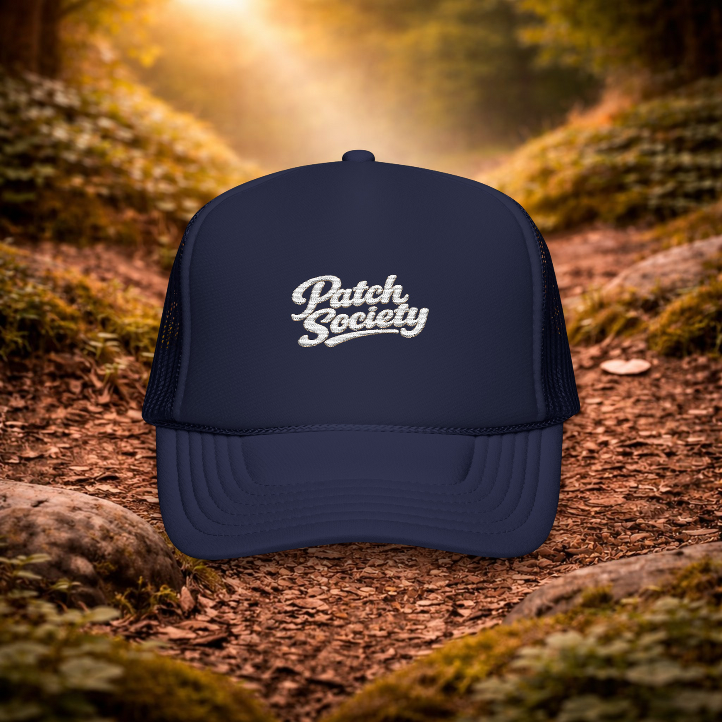 StonerzPatch Trucker Hat | Script Logo Mesh Cap | Streetwear Foam Hat